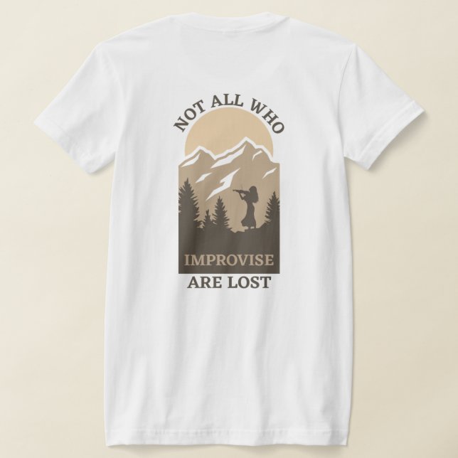 Camiseta Pradera Violín No Todos Los Que Improvisan Están P (Distribución Reverso )