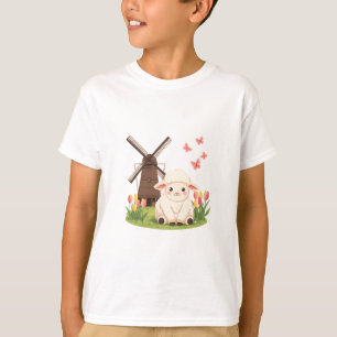 Camiseta Prado de molino de viento ovejas