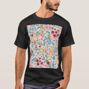 Camiseta Prado de verano medio, patrón de planta florecient
