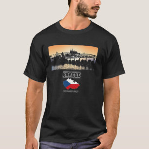 Camiseta Praga czech Skyline Vacation Souvenir ci