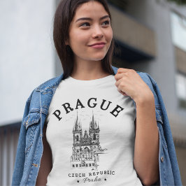 Camiseta Prague Czech Republic Vintage Landscape