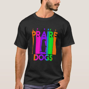 Camiseta Praire Perro Burbuja de arcoiris animal con siluet