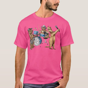 Camiseta Prairie Dogs Band Furry Gracioso músico animal