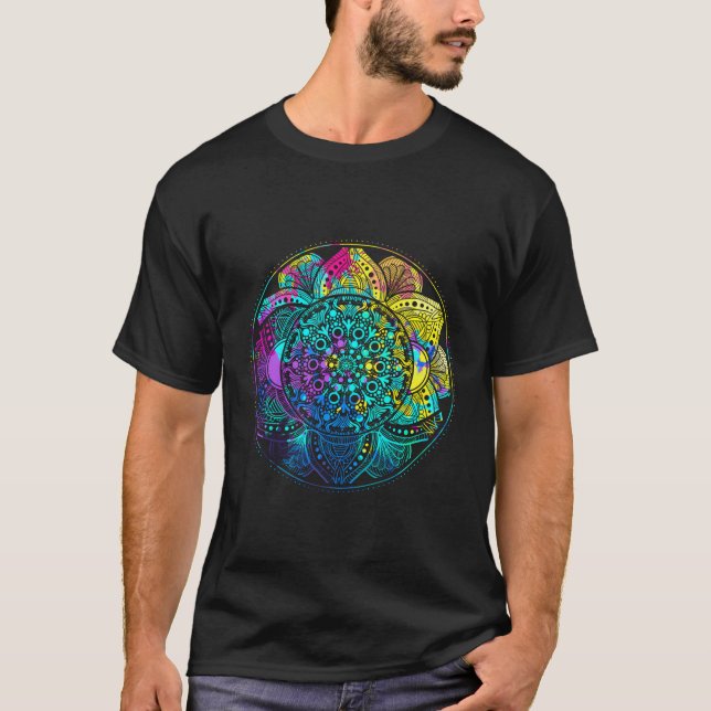 Camiseta Prana Art Yoga Mandala Energía Sagrada Geometría M (Anverso)