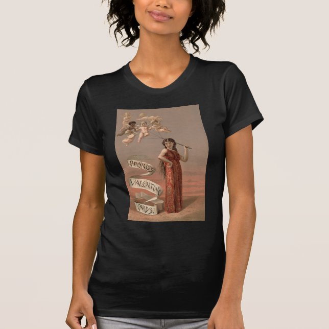Camiseta Prang's Valentine Cards AD, Woman & Cherubs (Anverso)