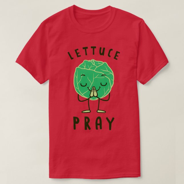 Camiseta Pray de lechuga 1 (Diseño del anverso)