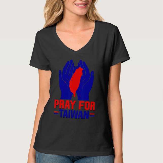 Camiseta Pray For Taiwan Love Taiwan Support Taiwanese Flag (Anverso)