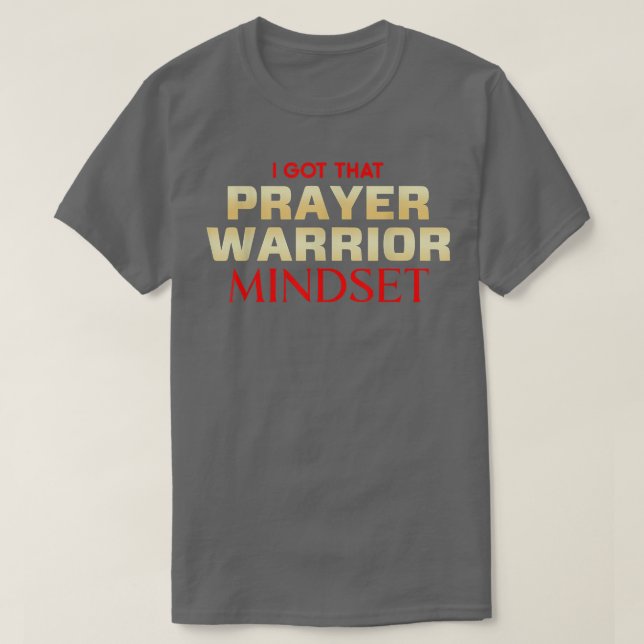 Camiseta Prayer Warrior Mindset Christian  (Diseño del anverso)