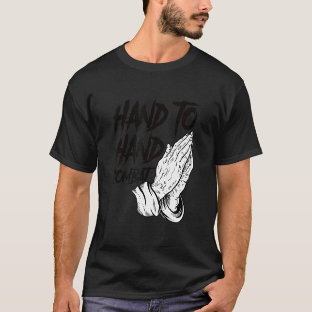 Camiseta Praying Hands Christian Hand To Hand Combat (Anverso)