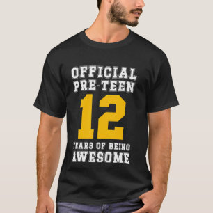 Camiseta Pre-Adolescente Oficial, 12 Años De Ser Impresiona