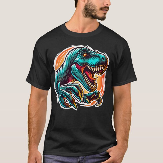 Camiseta Pre-Historic Epic Dino Attack T-Rex (Anverso)