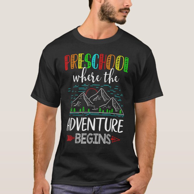 Camiseta Pre K Adventure comienza equipo de profesores Pre  (Anverso)
