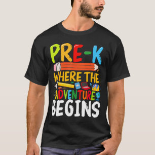 Camiseta Pre-k Donde Comienza La Aventura De Vuelta Al Cole
