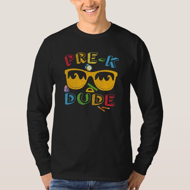 Camiseta Pre K Dude   Back To School Cool First Day Of Pres (Anverso)