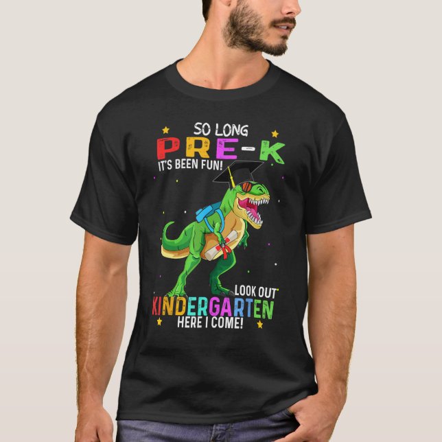 Camiseta pre-k Graduado pre k Graduación 2024 dinosaurio t (Anverso)