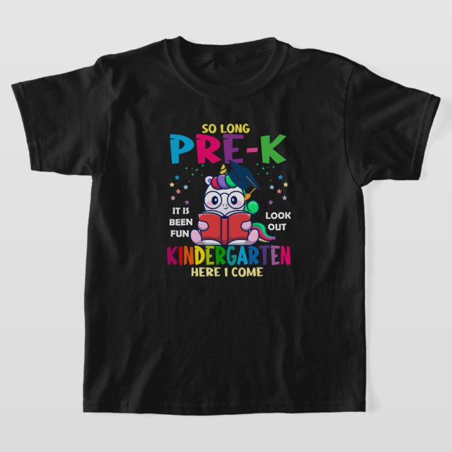 Camiseta Pre-K Kindergarten Here I Come Unicorn Graduation (Distribución)