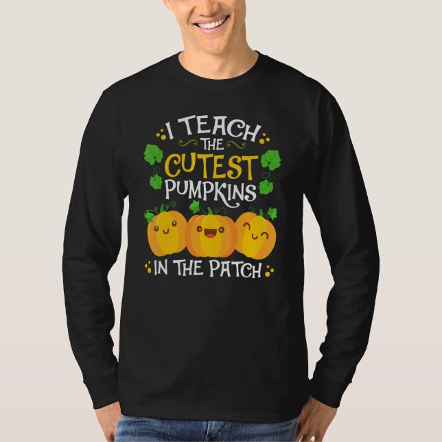Camiseta Pre K Kindergarten Teacher Halloween I Teach Cutes (Anverso)