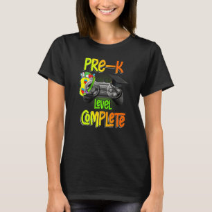 Camiseta Pre K Level Complete Graduado Video Gamer Boys Gam