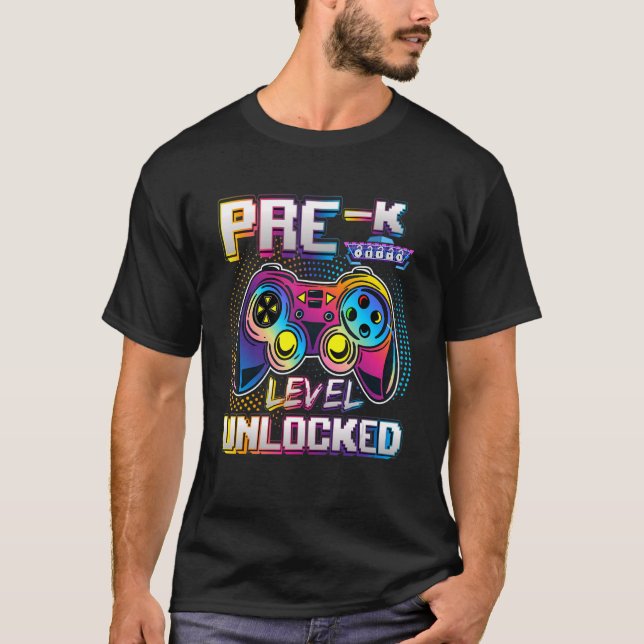 Camiseta Pre K Level Unlocked Video Gamer de vuelta a la es (Anverso)