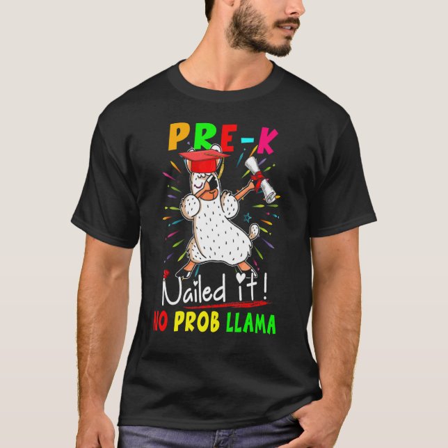 Camiseta Pre K lo clavó sin prob llama a Dabbing llama Stud (Anverso)