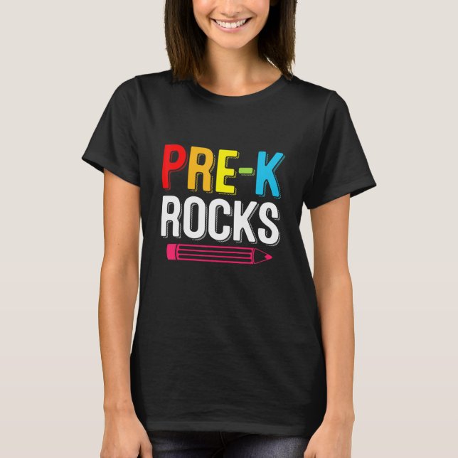 Camiseta Pre-K Remonta Al Primer Día Escolar (Anverso)