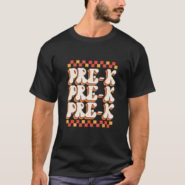 Camiseta Pre K Retro de vuelta a la escuela (Anverso)