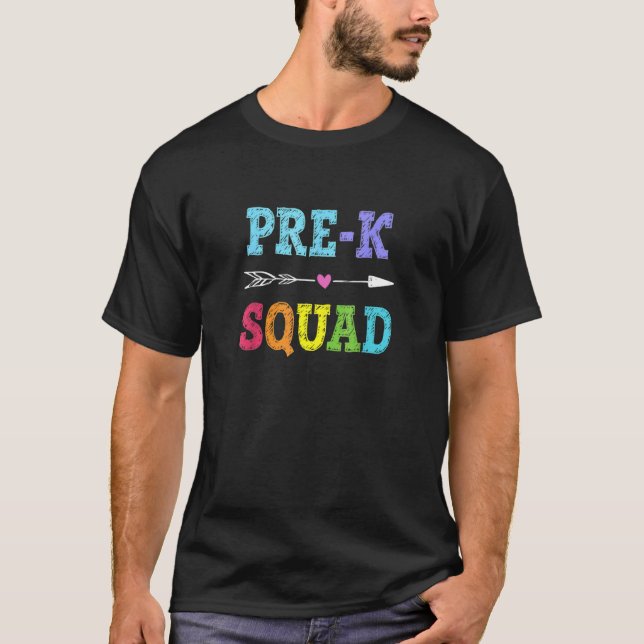 Camiseta Pre K Squad Back To School Preschool Teacher (Anverso)