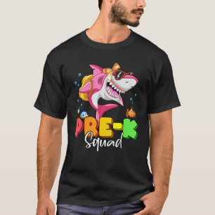 Camiseta Pre K Squad Shark Mochila De Vuelta A Los Chicas D