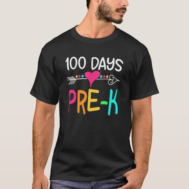 Camiseta Pre K Squad Teacher Student Team 100th Day Of Scho (Anverso)