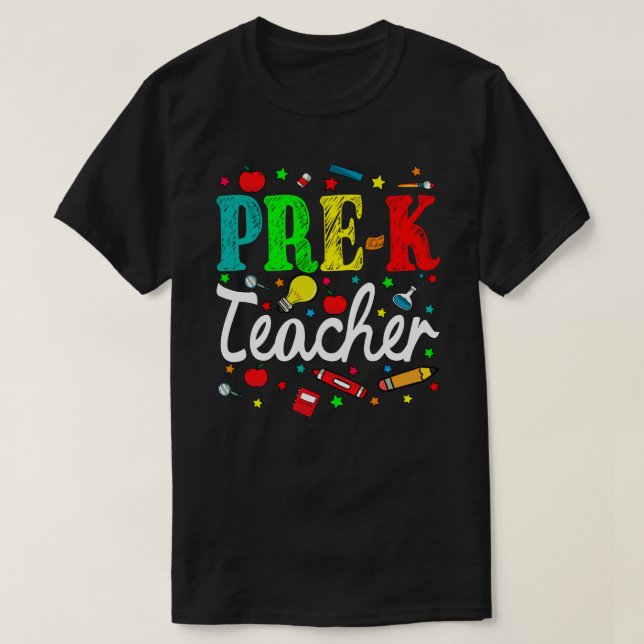 Camiseta Pre-K Teacher Back To School (Diseño del anverso)