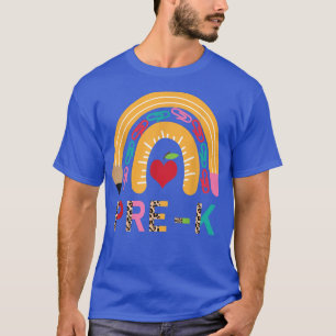 Camiseta PRE-K Teacher Pancil Rainbow Back To School T-Shir