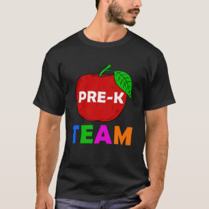 Camiseta Pre K Team Apple Teacher Graphic Boys Chicas PreK