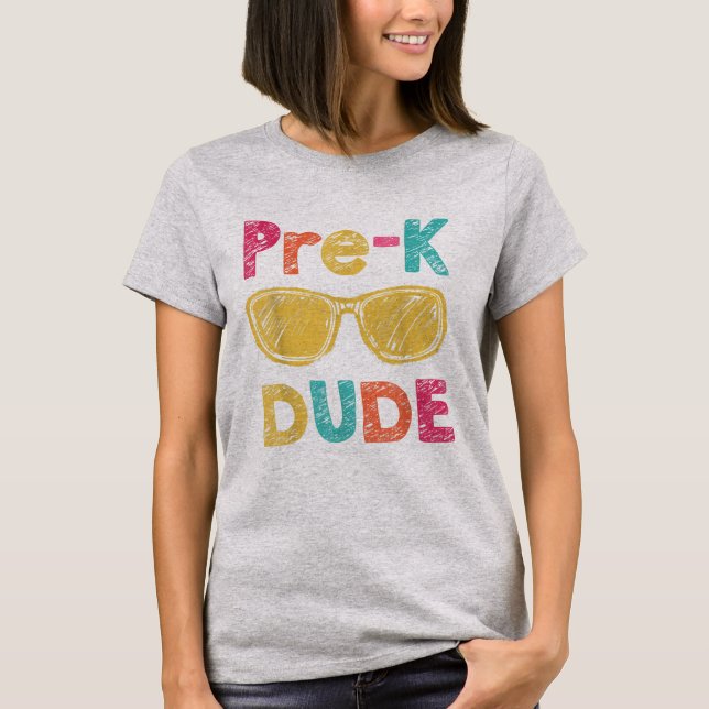 Camiseta Pre k Tipo , Tipo de preescolar , (Anverso)