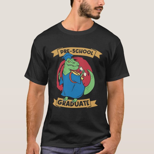 Camiseta Pre School Graduate Crocodile Teacher Education Sc (Anverso)