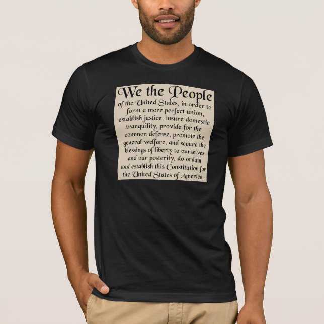 Camiseta Preámbulo a la constitución de los Estados Unidos (Anverso)