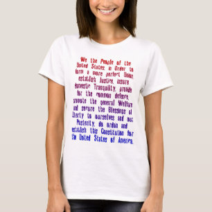 CAMISETA PREÁMBULO DE LA CONSTITUCIÓN DE ESTADOS UNIDOS