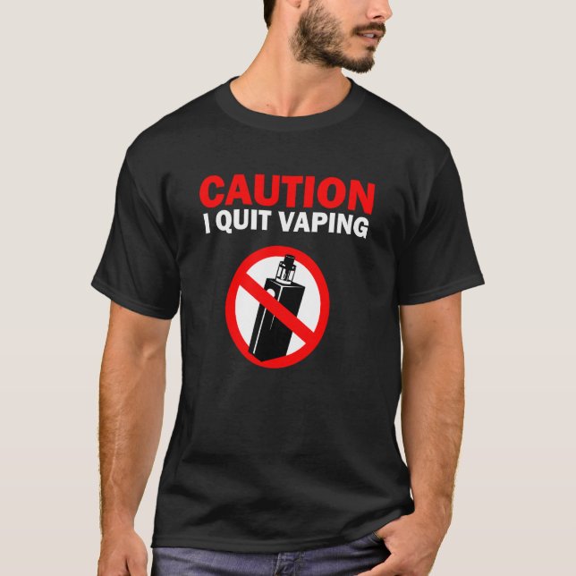 Camiseta Precaución al dejar Vaping (Anverso)