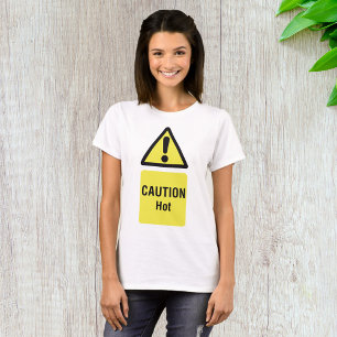 Camiseta Precaución Amarilla Negrita Seguridad en Rótulos c