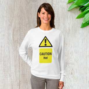 Camiseta Precaución Amarilla Negrita Seguridad en Rótulos c