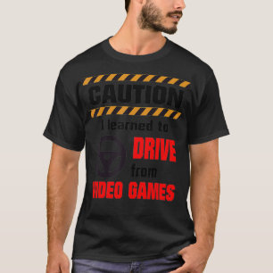 Camiseta Precaución aprendida de videojuegos nuevo controla