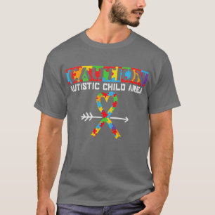 Camiseta Precaución Autista del Área Infantil Divertido Aut