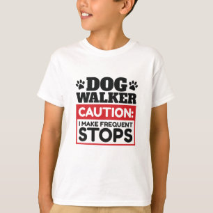 Camiseta Precaución con el Caminador de Perros