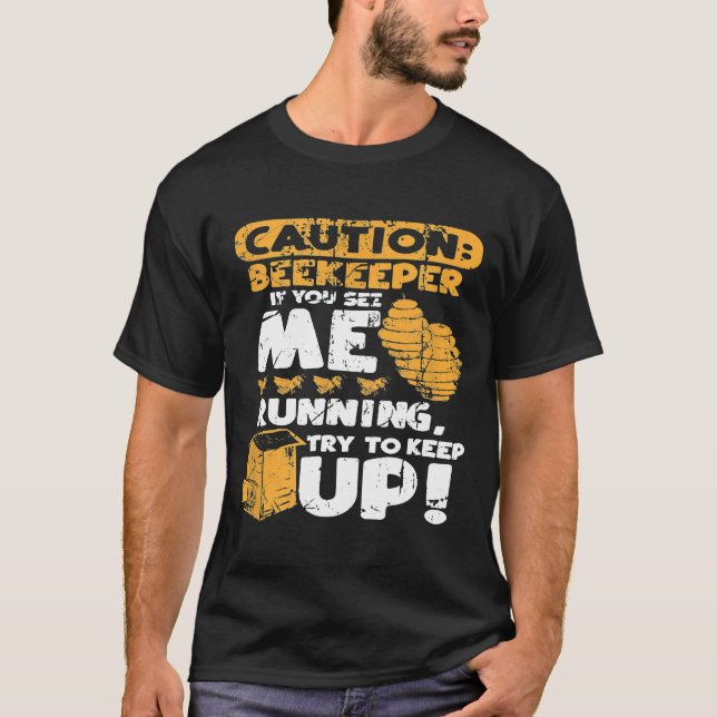 Camiseta Precaución de apicultores de abejas ápidos (Anverso)