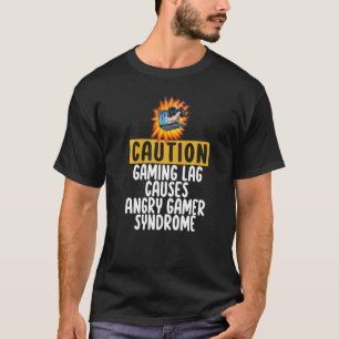 Camiseta Precaución de la carga de juegos causa juego de sí