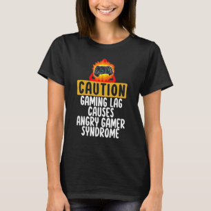 Camiseta Precaución de la carga de juegos causa juego de sí