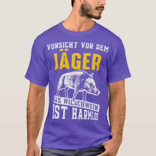 Camiseta Precaución: el jabalí cazador es inofensivo