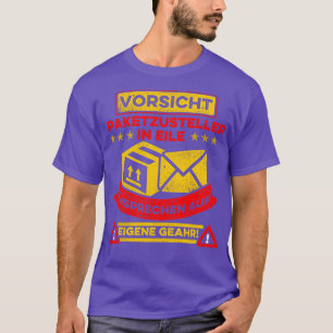 Camiseta Precaución Entrega de paquetes con prisa