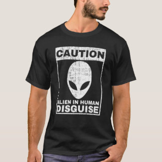 Camiseta Precaución Extranjera En El Desvío Humano Adverten