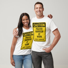 Camiseta PRECAUCIÓN Guerrero de Oración Milagros Amarillo B