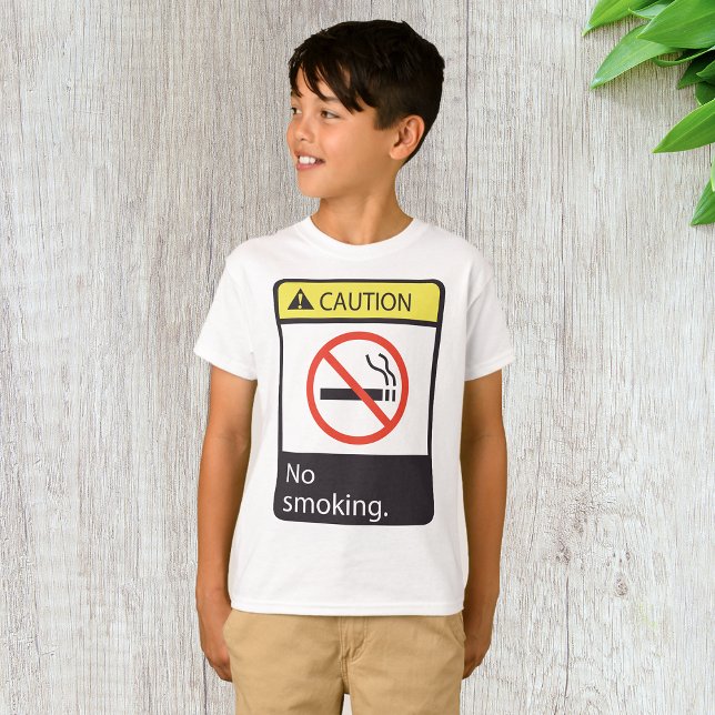 Camiseta Precaución No Fumar Rótulo (Subido por el creador)